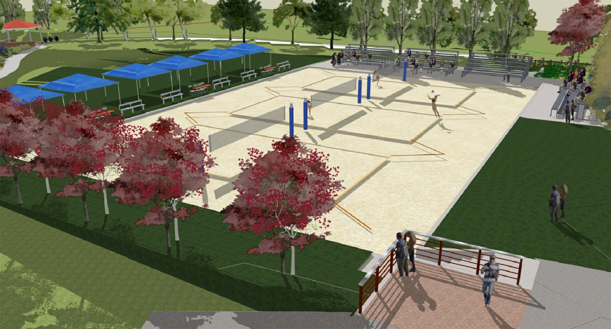 volleyball courts design landscape arch
