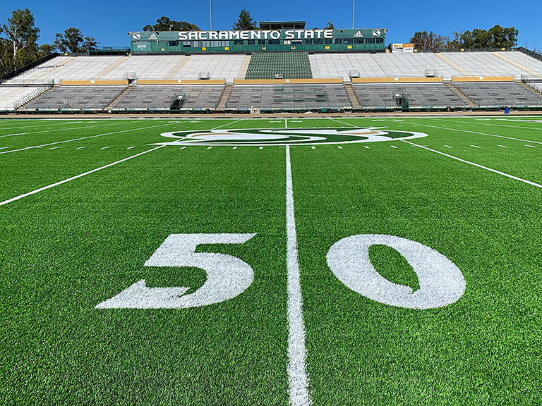 Sacramento State University, Hornet Stadium Artificial Turf Replacement Complete!